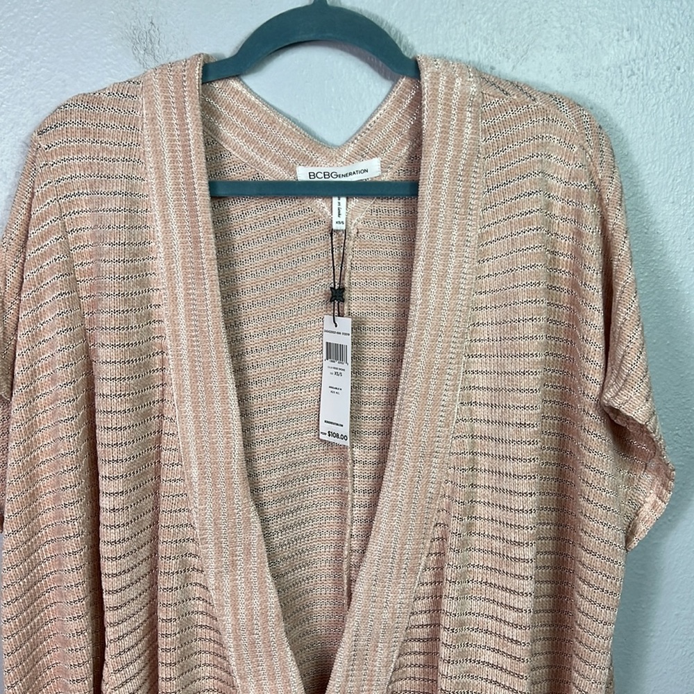 Nwt Bcbgeneration Rose Smoke Open Front Blanket K… - image 4